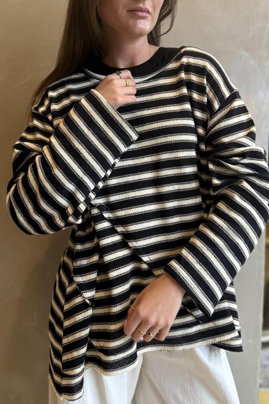 Camber Sand Knit Black & Stone /9=